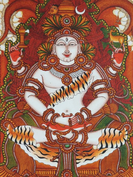 Handmade Kerala Mural of Shiva