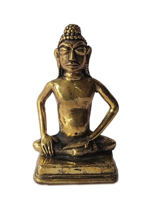 Handmade dhokra figure of meditating yogi