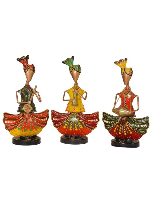 Handmade Table Décor of Traditional Rajasthani Musicians (Set of 3)
