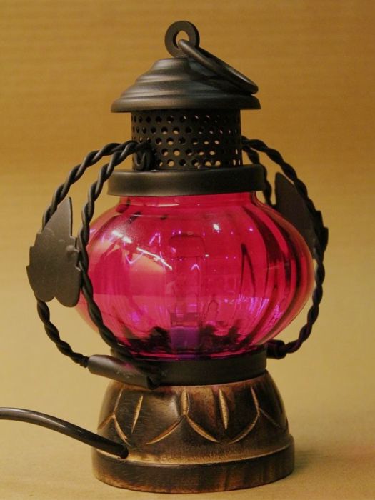 Handcrafted Hanging Lamp Shade with Tinted Glass