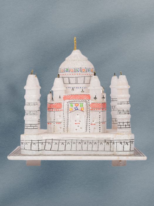 Hand carved pure marble mini Taj Mahal