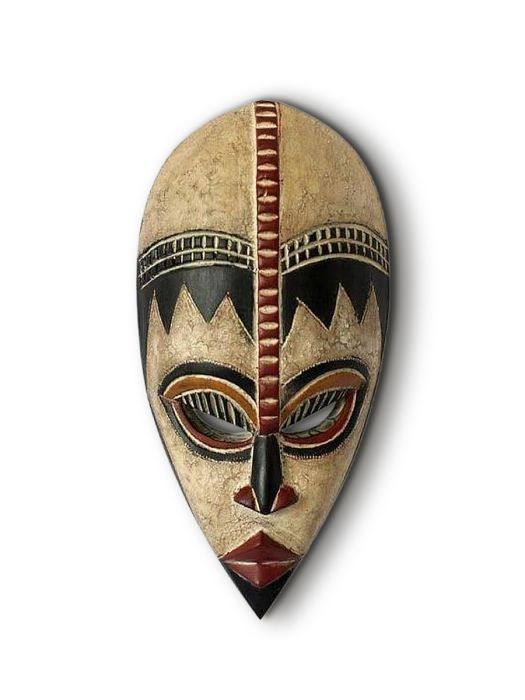 Hand carved wooden wall decor of the African Shaman