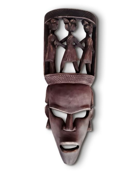 Hand carved wooden wall decor of Tribal Dancing Shaman