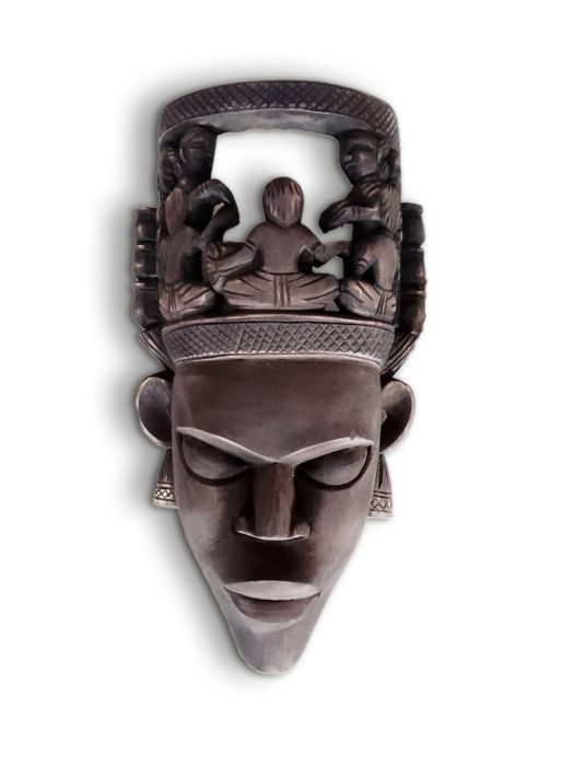 Hand carved wooden wall decor of Tribal Deity