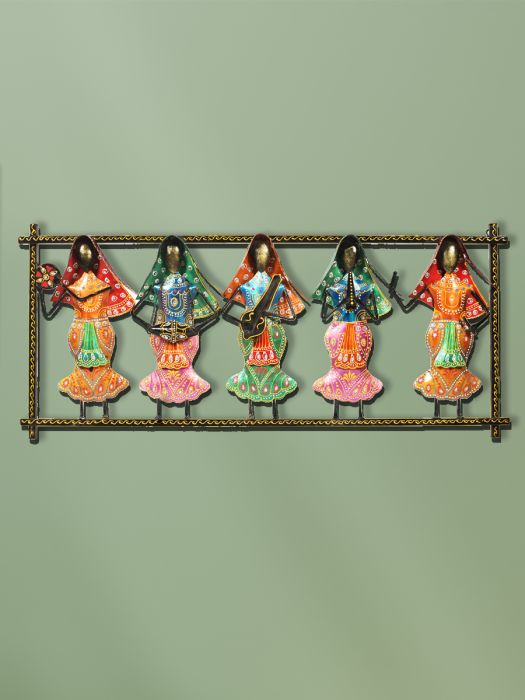Hand made Wall hanging of five traditional Rajasthani women musicians
